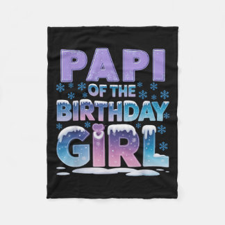 Manta Polar Pa Del Chica De Cumpleaños Copos De Nieve Tema Coi