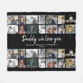 Manta Polar Padre con familia de niños papá 14 Collage de foto