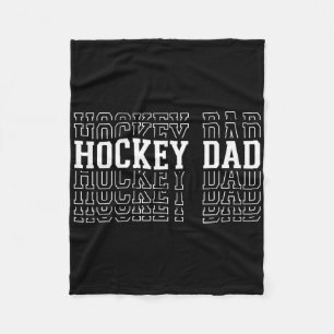 Manta Polar Padre de Hockey Divertido Texto en Capas Padre Ent