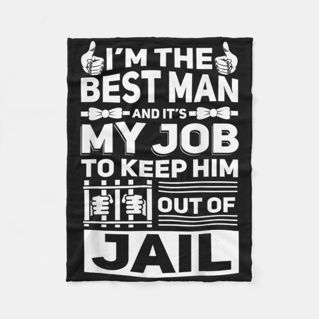 Manta Polar Padrino de Boda Amigos del Novio Divertido Despedi (Anverso)