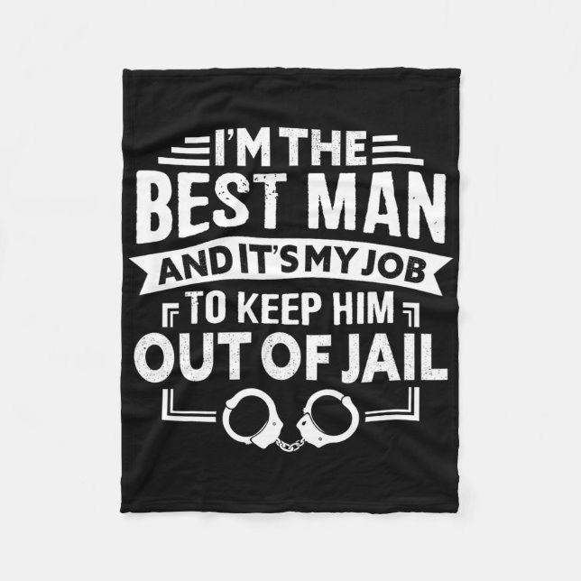 Manta Polar Padrino de Boda Amigos del Novio Divertido Despedi (Anverso)