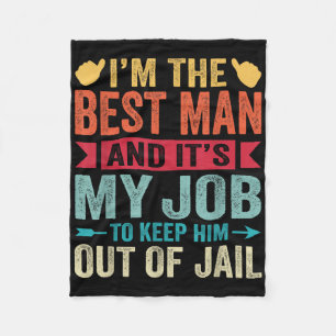 Manta Polar Padrino Retro Boda Amigos del Novio Divertido Desp