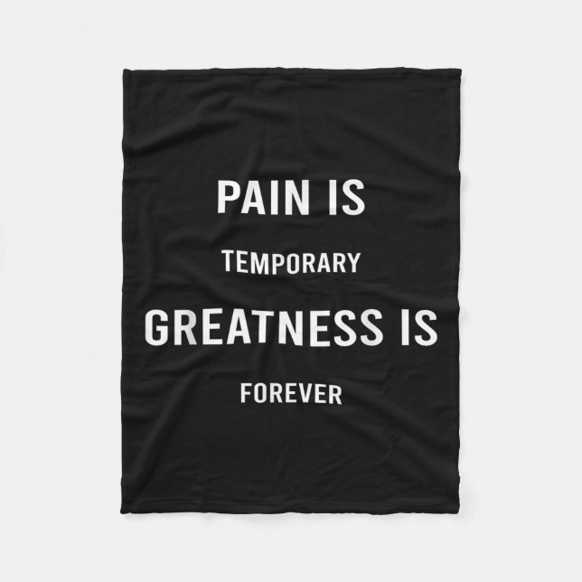 Manta Polar Pain Is Temrary Greatness Is Forever Motivational  (Anverso)