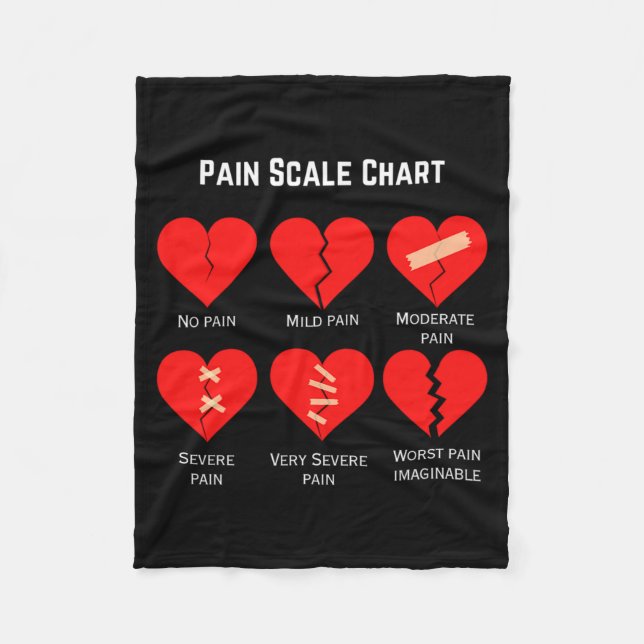 Manta Polar Pain Scale Chart Design For Funny Valentines Day  (Anverso)