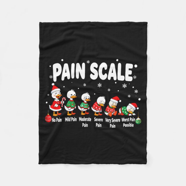 Manta Polar Pain Scale Cute Duck Christmas Nurse Triage Pain E (Anverso)