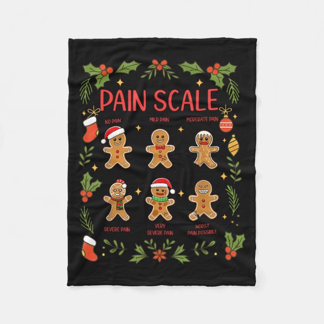 Manta Polar Pain Scale Gingerbread Essment Rn Er Nurse Christm (Anverso)