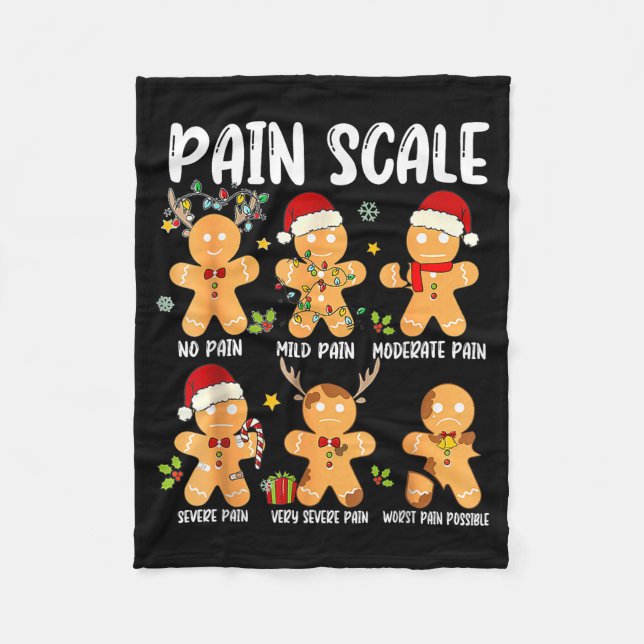 Manta Polar Pain Scale Gingerbread Trauma Nurse Christmas Nurs (Anverso)