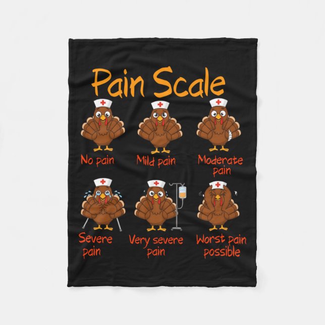 Manta Polar Pain Scale Nurse Turkey Thanksgiving Trauma Funny  (Anverso)