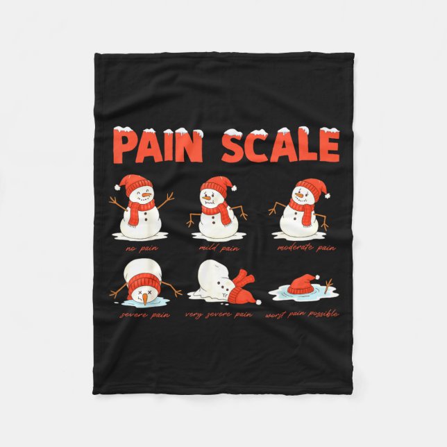 Manta Polar Pain Scale Snowman Funny Nurse Christmas Icu Nurse (Anverso)