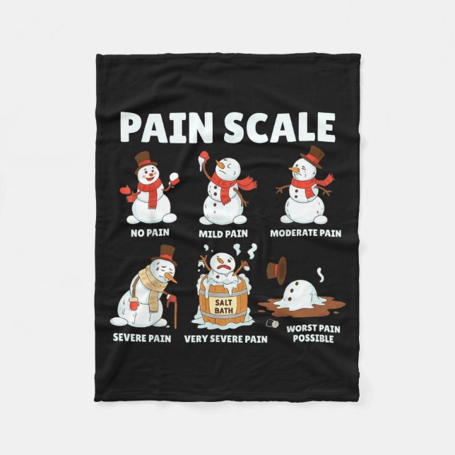 Manta Polar Pain Scale Snowman Xmas Funny Nurse Christmas Icu  (Anverso)
