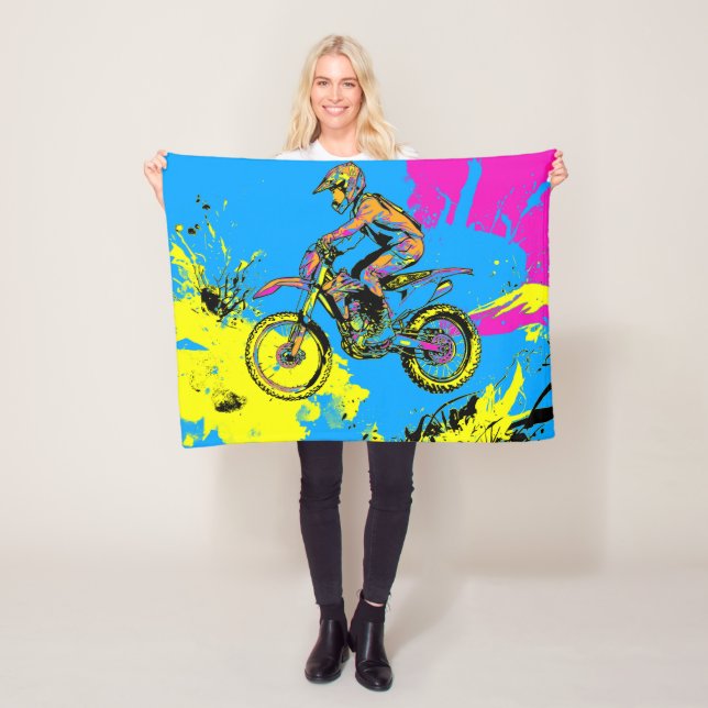 Manta Polar Paint Splatter - Motocross Rider (In situ)