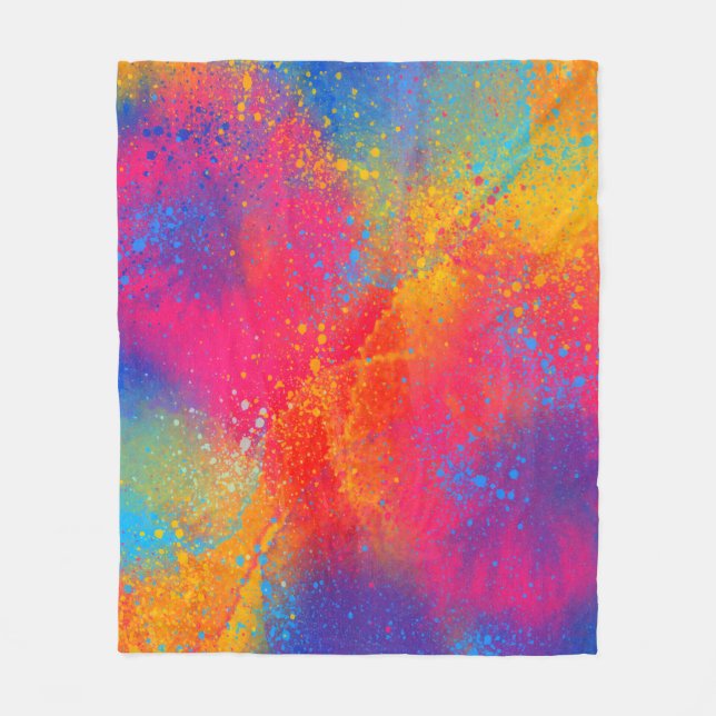 Manta Polar Paint Splatters Fleece Blanket (Anverso)