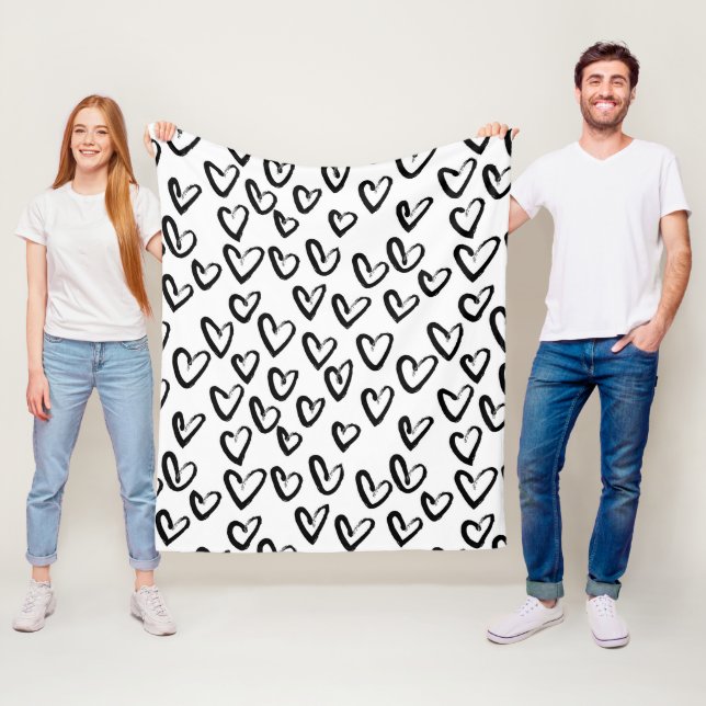 Manta Polar Paint Stroke Heart Pattern (In situ)