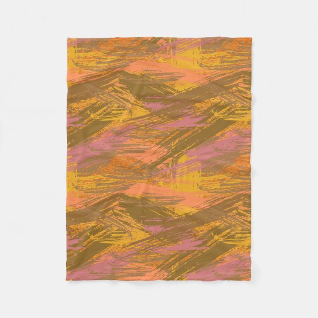 Manta Polar Paint Strokes Autumn Hues (Anverso)