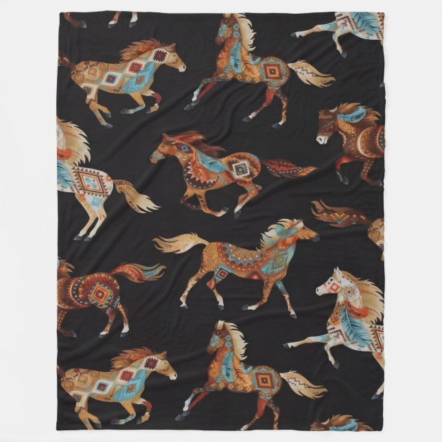 Manta Polar Painted Ponies Fleece Blanket (Anverso)