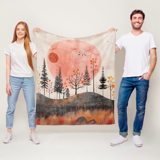 Manta Polar Paisaje abstracto de Boho (13) (In situ)