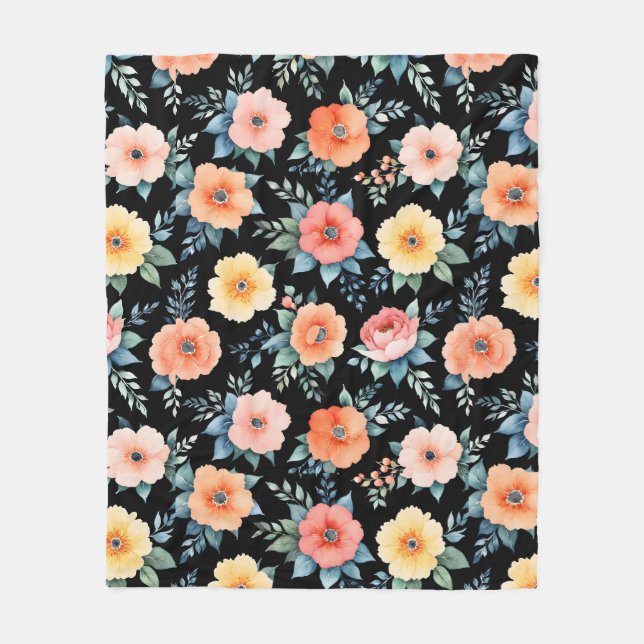 Manta Polar Paisaje Bloomático Nocturno (Anverso)