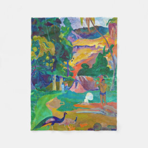 Manta Polar Paisaje con Peacocks, Gauguin