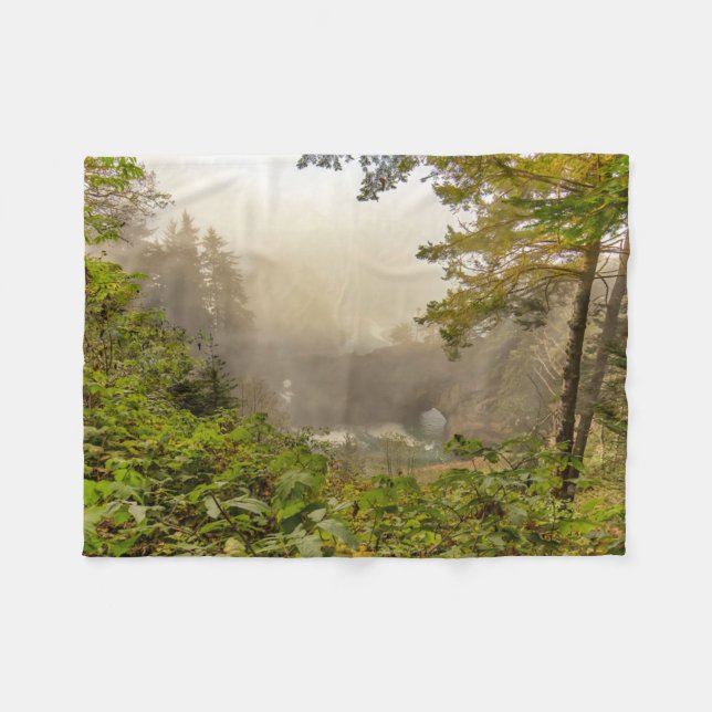 Manta Polar Paisaje de bosque y océano (Frente (Horizontal))