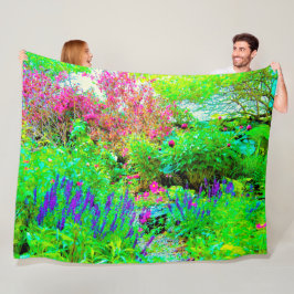 Manta Polar Paisaje de Green Spring Garden con peonies