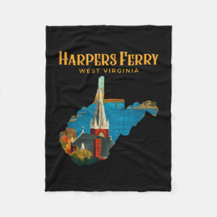 Manta Polar paisaje de harpers ferry virginia occidental mapa
