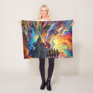 Manta Polar Paisaje de la pagoda y el color