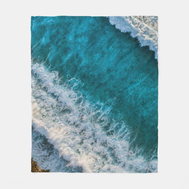 Manta Polar Paisaje de la playa de bonito (Anverso)