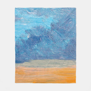 Manta Polar Paisaje de pinturas al óleo. Arte fino. abstracto,