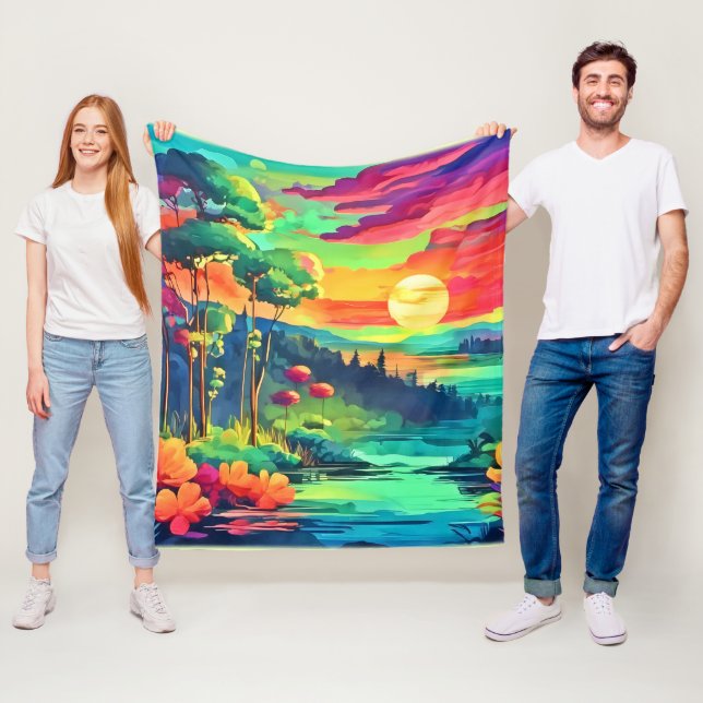 Manta Polar Paisaje de Sunset Fantasy (In situ)