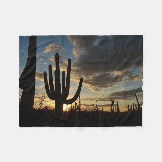 Manta Polar Paisaje del desierto de Saguaro Sunset II Arizona (Frente (Horizontal))