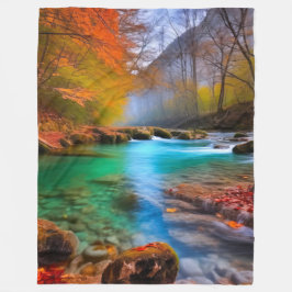 Manta Polar Paisaje del río Otoño Tranquilo