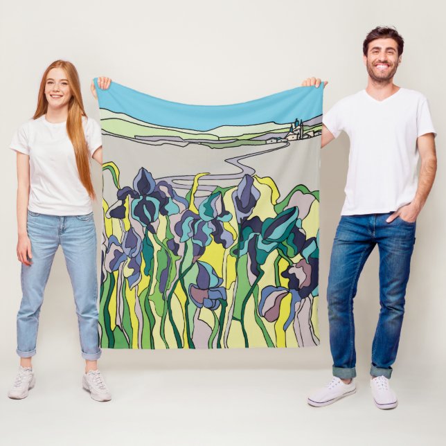 Manta Polar Paisaje en estilo de vitral (In situ)
