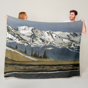 Manta Polar Paisaje montañoso de Leadville Colorado en inviern