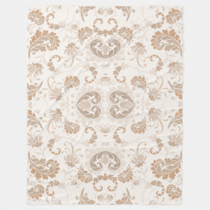 Manta Polar Paisley en beige estética moderna Tan Brown