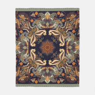 Manta Polar Paisley Floral: Batik Shawl Elegance.