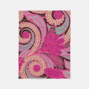 Manta Polar Paisley floral bohemia