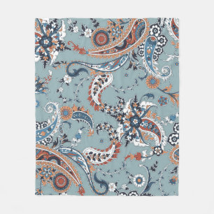 Manta Polar Paisley indio de moda: fondo sin costura.