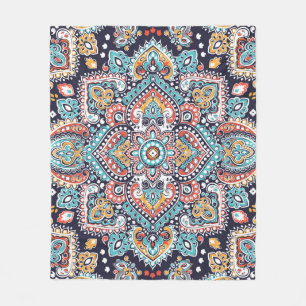 Manta Polar Paisley indio: Patrón de Mandala étnica