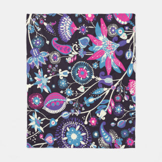 Manta Polar Paisley moderno: patrón oriental tradicional.