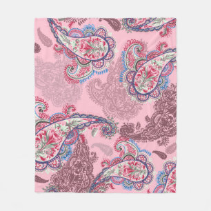 Manta Polar Paisley Pastel, patata tradicional sin costura
