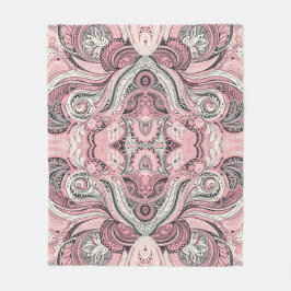 Manta Polar Paisley Rosa estudio en casa 
