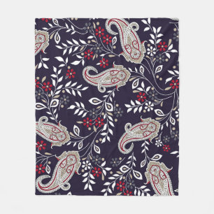 Manta Polar Paisley tradicional india, patrón sin fisuras.