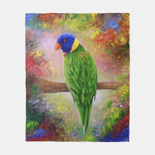 Manta Polar pájaro 76 multicolor (Anverso)