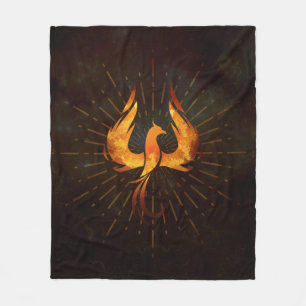 Manta Polar Pájaro de Phoenix del fuego