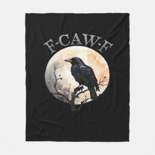 Manta Polar Pájaro Divertido Luna Estilo Mínimo Limpio F Caw