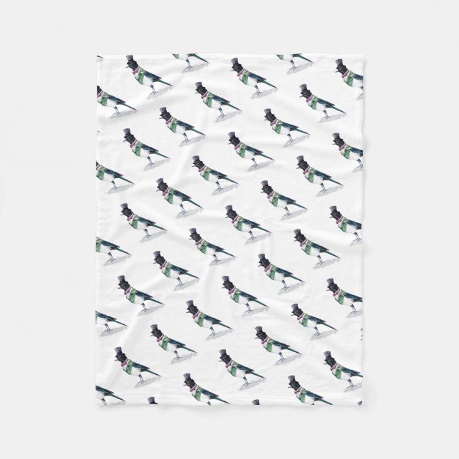 Manta Polar Pájaro magpie victoriano (Anverso)