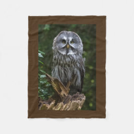 Manta Polar Pájaros de la fotografía del búho de gran gris de