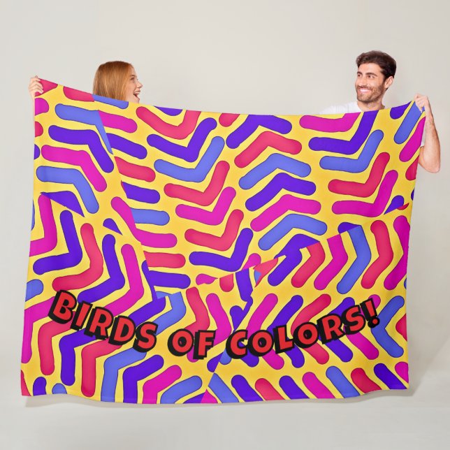 Manta Polar PÁJAROS DE LA MESA DE Fleece COLORS (In situ)