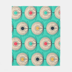 Manta Polar Pájaros de pavo real: Fantasía de marfil azul.