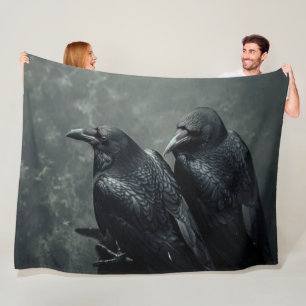 Manta Polar Pájaros de pino de plumas de cuervos, avenidas